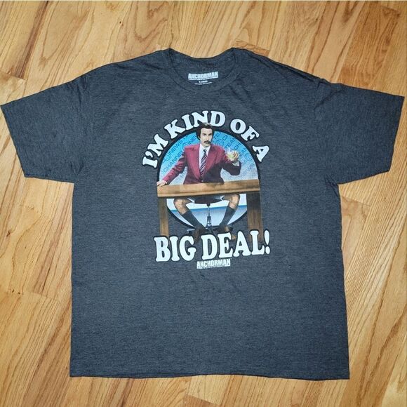 Anchorman The Legend Of Ron Burgundy I'm Kind Of A Big Deal T-Shirt Size XL - Picture 1 of 4